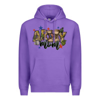 Purple army mom Premium Hoodie - FaDigitalArtStudio