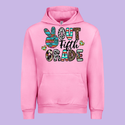 Out Fifth Grade Urban Hoodie Designed By Cowhidedigitalart