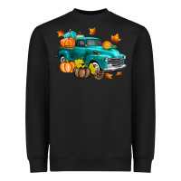 Black Fall Farm Truck Heavyweight Sweatshirt - texasbilliewilder