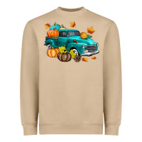 Mushroom Fall Farm Truck Heavyweight Sweatshirt - texasbilliewilder