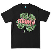 Black leopard shamrock mama Premium Tee - MaliasSmallBusiness