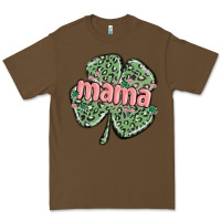 Cacao leopard shamrock mama Premium Tee - MaliasSmallBusiness