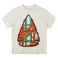 Cream turquoise serape tooled leather arrowhead Heavy Core Tee - Jasminsmagicworld