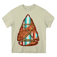 Mossy turquoise serape tooled leather arrowhead Heavy Core Tee - Jasminsmagicworld
