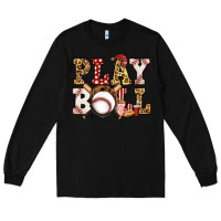 Black baseball play ball Long Sleeve Tee - Jasminsmagicworld