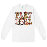 White baseball play ball Long Sleeve Tee - Jasminsmagicworld