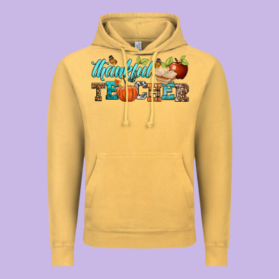Thankful Teacher Vintage Hoodie Designed By Bundleandbundleshop