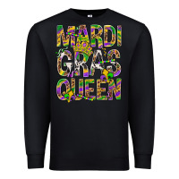 Black Mardi Gras Queen Premium Sweatshirt - BundleAndBundleShop