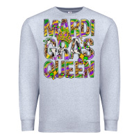 Heather Grey Mardi Gras Queen Premium Sweatshirt - BundleAndBundleShop