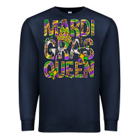 Navy Mardi Gras Queen Premium Sweatshirt - BundleAndBundleShop