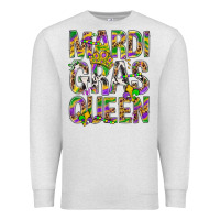 Oatmeal Heather Mardi Gras Queen Premium Sweatshirt - BundleAndBundleShop