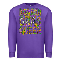Purple Mardi Gras Queen Premium Sweatshirt - BundleAndBundleShop