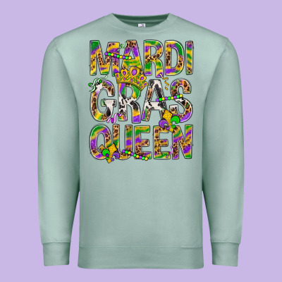 Mardi Gras Queen Premium Sweatshirt Designed By Bundleandbundleshop