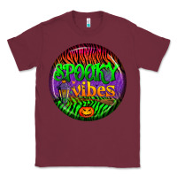 Burgundy halloween round earrings 2 Classic Tee - BundleAndBundleShop