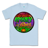 Dusty Blue halloween round earrings 2 Classic Tee - BundleAndBundleShop