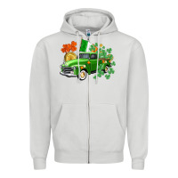 Dove Grey Western St. Patrick's Day truck Zipper Hoodie - CowGirlArtShop
