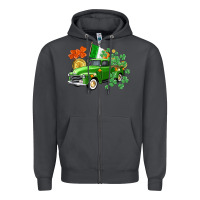 Smoke Western St. Patrick's Day truck Zipper Hoodie - CowGirlArtShop
