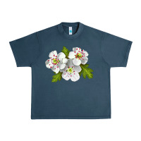 Midnight Navy Hawthorn Flower Urban Heavy Tee - LillyAllenDesigns