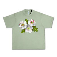 Oil Green Hawthorn Flower Urban Heavy Tee - LillyAllenDesigns