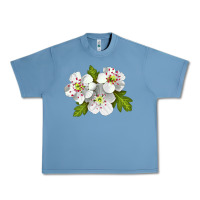 Pebble Blue Hawthorn Flower Urban Heavy Tee - LillyAllenDesigns
