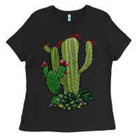 Black cactus Ladies Tee - Jasminsmagicworld