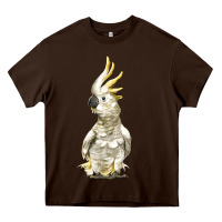 Chocolate Brown Cockatoo Bird Heavy Core Tee - LillyAllenDesigns