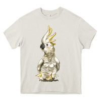 Cream Cockatoo Bird Heavy Core Tee - LillyAllenDesigns