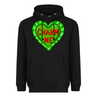 Black valentine's day hearts Heavyweight Hoodie - FaDigitalArtStudio