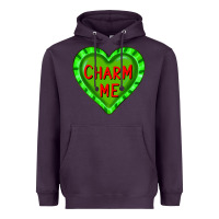 Plum valentine's day hearts Heavyweight Hoodie - FaDigitalArtStudio