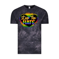 Cloud Black stop the hate pride lgbtq heart Vintage Tee - LillyAllenDesigns