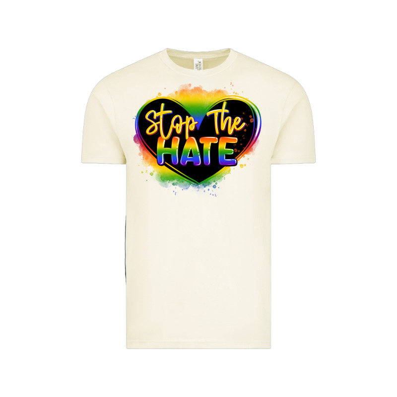 Stop The Hate Pride Lgbtq Heart Vintage Tee by LillyAllenDesigns | Teevron