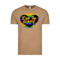 Vintage Coffee stop the hate pride lgbtq heart Vintage Tee - LillyAllenDesigns