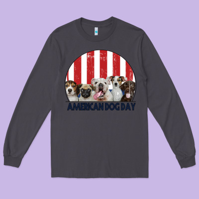 American Dog Day Long Sleeve Tee Designed By Bettercallsaul