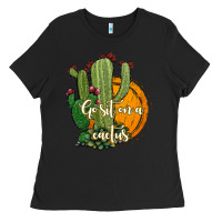 Black cactus go sit on a cactus Ladies Tee - Jasminsmagicworld