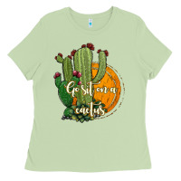 Matcha cactus go sit on a cactus Ladies Tee - Jasminsmagicworld
