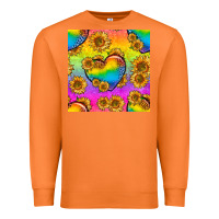 Pride Lgbtq Leopard Hearts And Sunflowers Seamless Premium Sweatshirt | Teevron