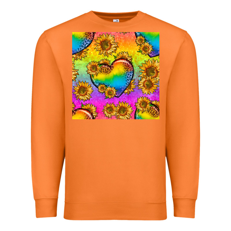 Pride Lgbtq Leopard Hearts And Sunflowers Seamless Premium Sweatshirt by BundleAndBundleShop | Teevron