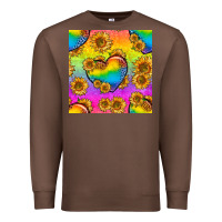 Chestnut Pride lgbtq leopard hearts and sunflowers seamless Premium Sweatshirt - BundleAndBundleShop