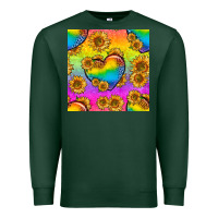 Sports Green Pride lgbtq leopard hearts and sunflowers seamless Premium Sweatshirt - BundleAndBundleShop