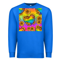 True Royal Pride lgbtq leopard hearts and sunflowers seamless Premium Sweatshirt - BundleAndBundleShop