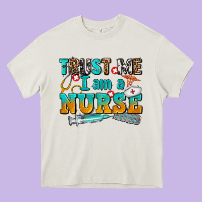 Trust Me I Am A Nurse Heavy Core Tee Designed By Adodesignshop