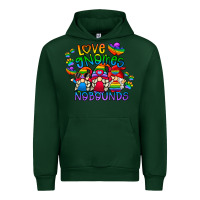 Forest Green love gnome no bounds Urban Hoodie - CowhideDigitalArt