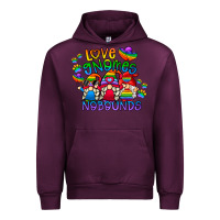 Mauve Wine love gnome no bounds Urban Hoodie - CowhideDigitalArt