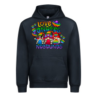 Navy love gnome no bounds Urban Hoodie - CowhideDigitalArt