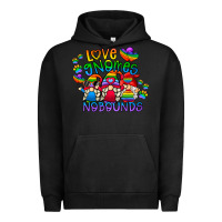 Pigment Black love gnome no bounds Urban Hoodie - CowhideDigitalArt