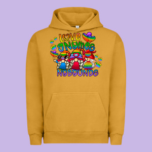 Love Gnome No Bounds Urban Hoodie Designed By Cowhidedigitalart
