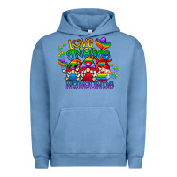 Pigment Pebble Blue love gnome no bounds Urban Hoodie - CowhideDigitalArt