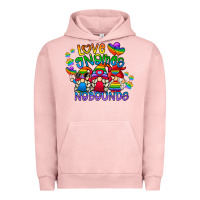 Pigment Salmon love gnome no bounds Urban Hoodie - CowhideDigitalArt