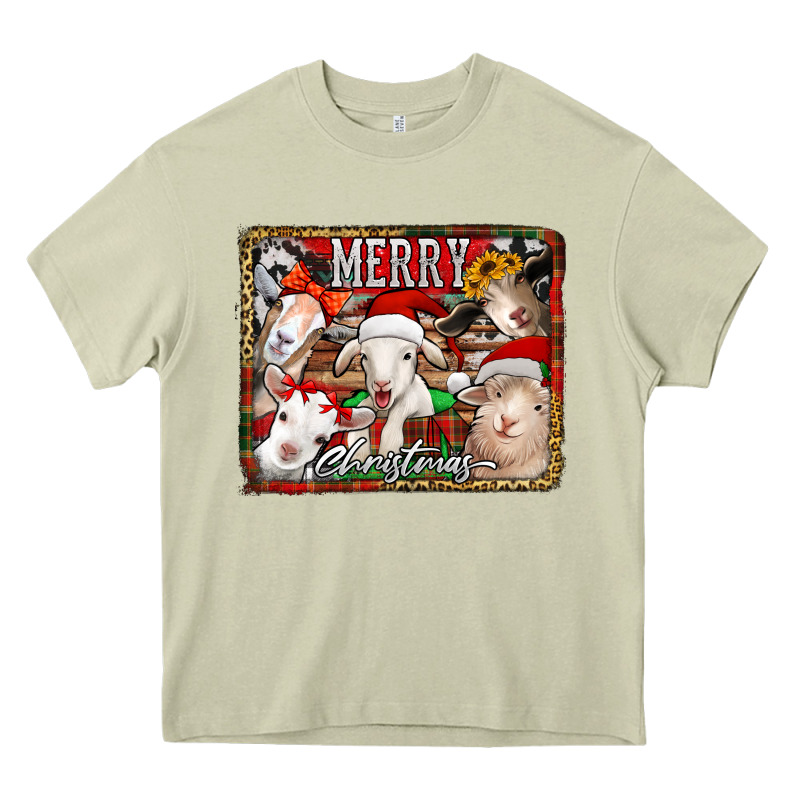 Merry Christmas Goats Heavy Core Tee by Jasminsmagicworld | Teevron