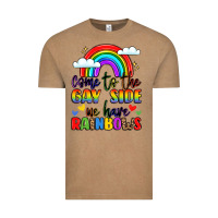 Vintage Coffee come to the gay side we have rainbows Vintage Tee - LillyAllenDesigns